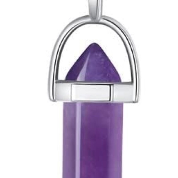 Rose Quartz Flower Pendant & Amethyst Pendant Necklaces - Picture 9 of 9